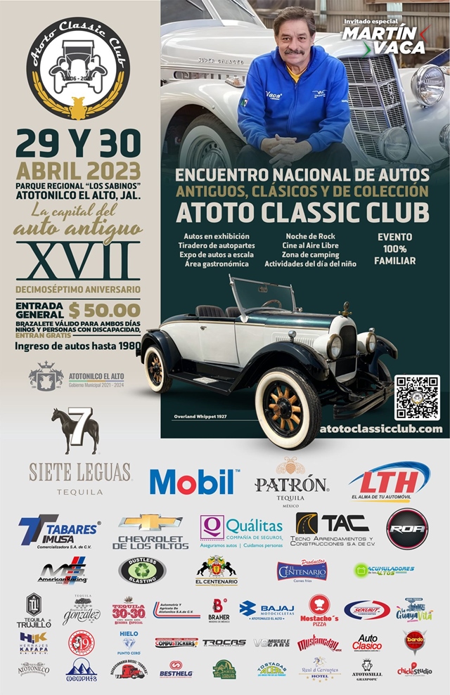 XVII Encuentro Nacional de Autos Antiguos Atotonilco - Eventos de Autos  Clásicos, Rallyes, Desfiles y Exposiciones 