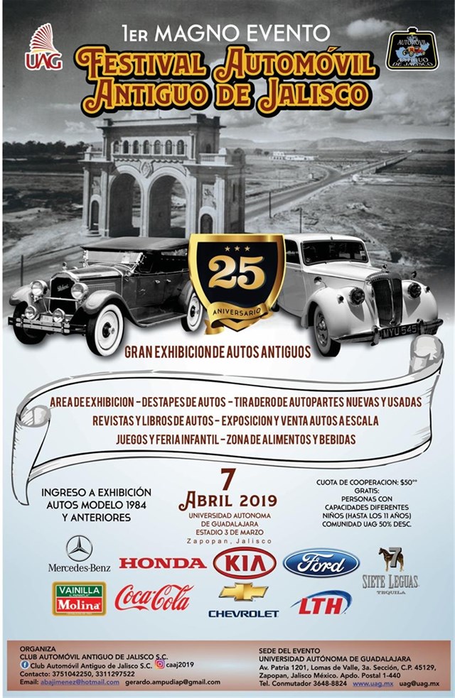 1er Festival Automóvil Antiguo de Jalisco