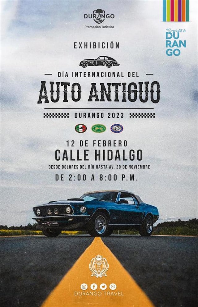 Día Internacional del Auto Antiguo Durango 2023