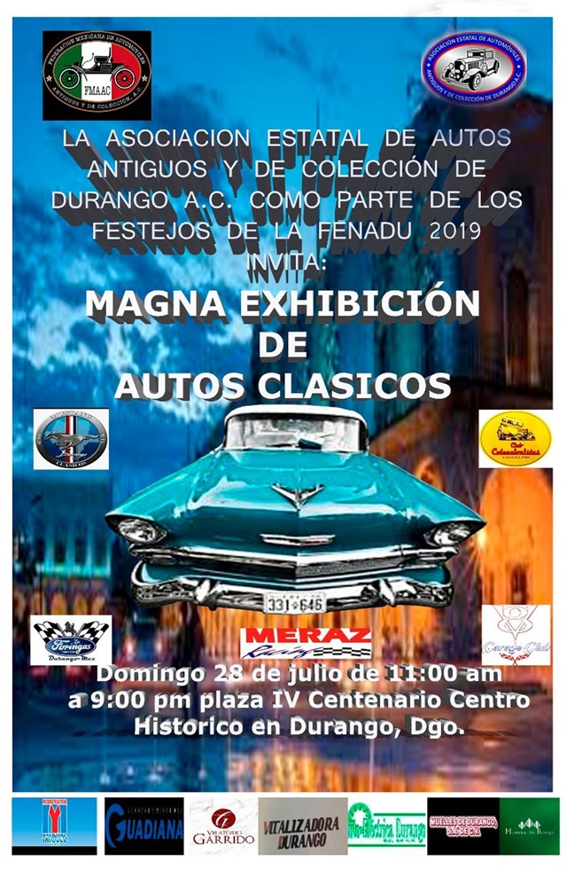 Magna Exhibición de Autos Clásicos Durango 2019