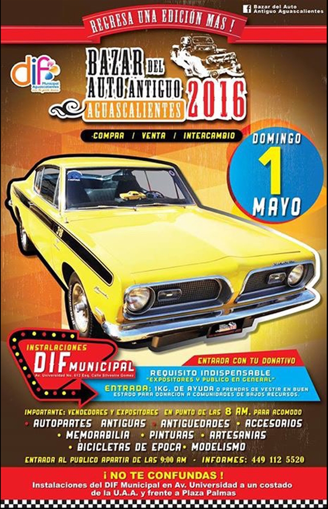 2o Bazar del Auto Antiguo Aguascalientes 2016