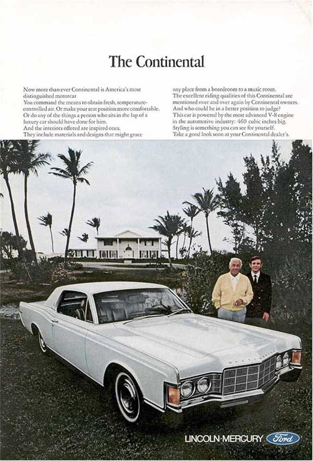 Publicidad de Lincoln Continental 1969 #845