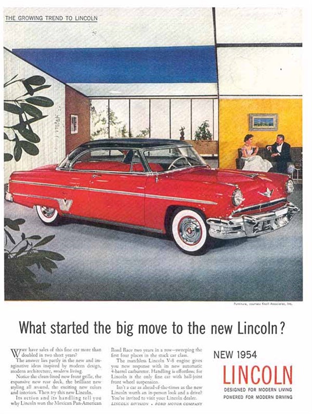 Publicidad de Lincoln Capri 1954 #434