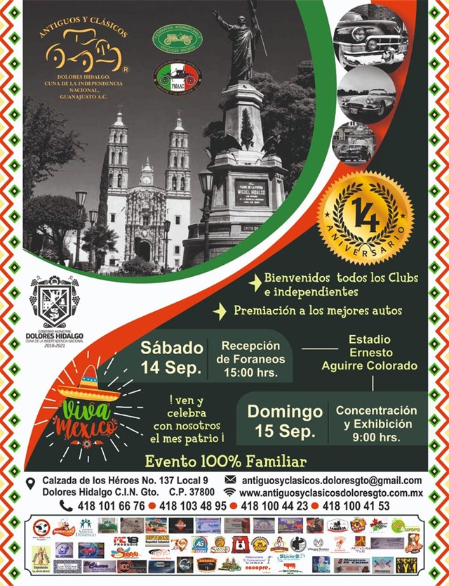 14 Aniversario Antiguos y Clasicos Dolores Hidalgo CIN, Guanajuato A.C.