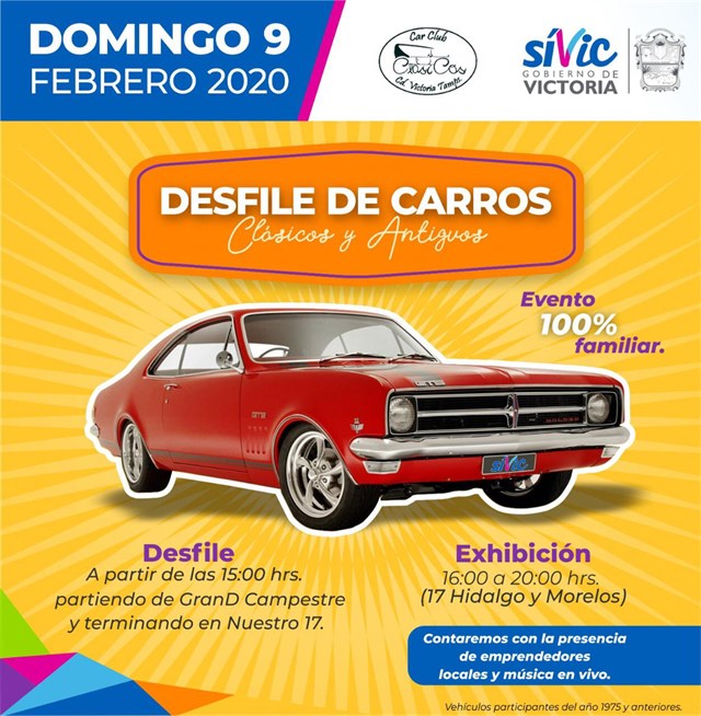 Desfile de Carros Clásicos y Antiguos Cd. Victoria Tamaulipas 2020