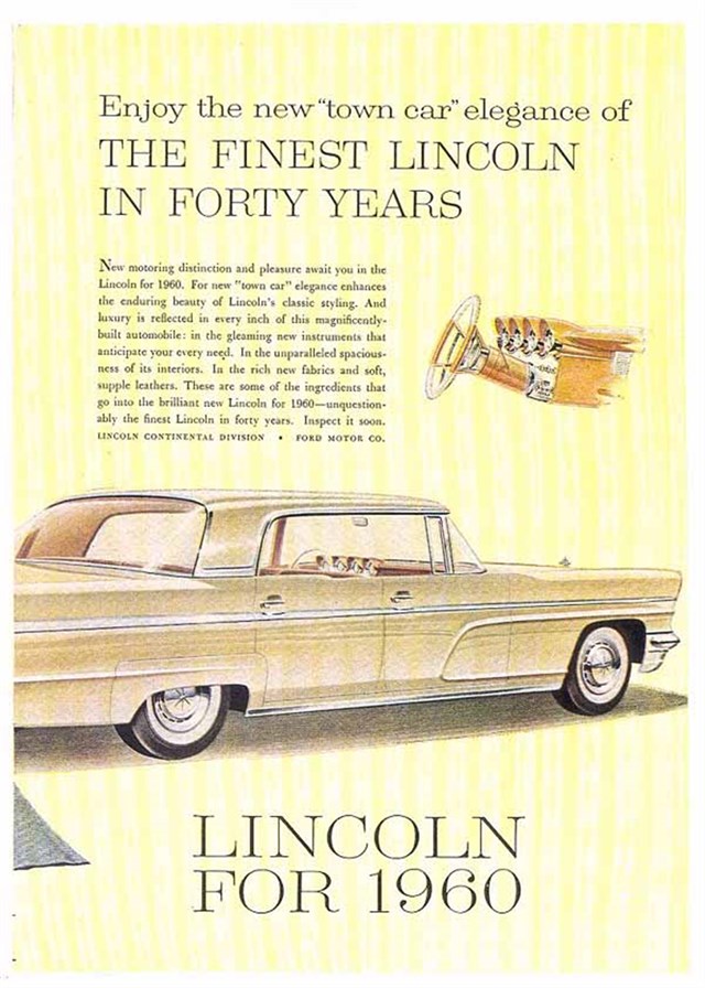 Publicidad de Lincoln Continental 1960 #574