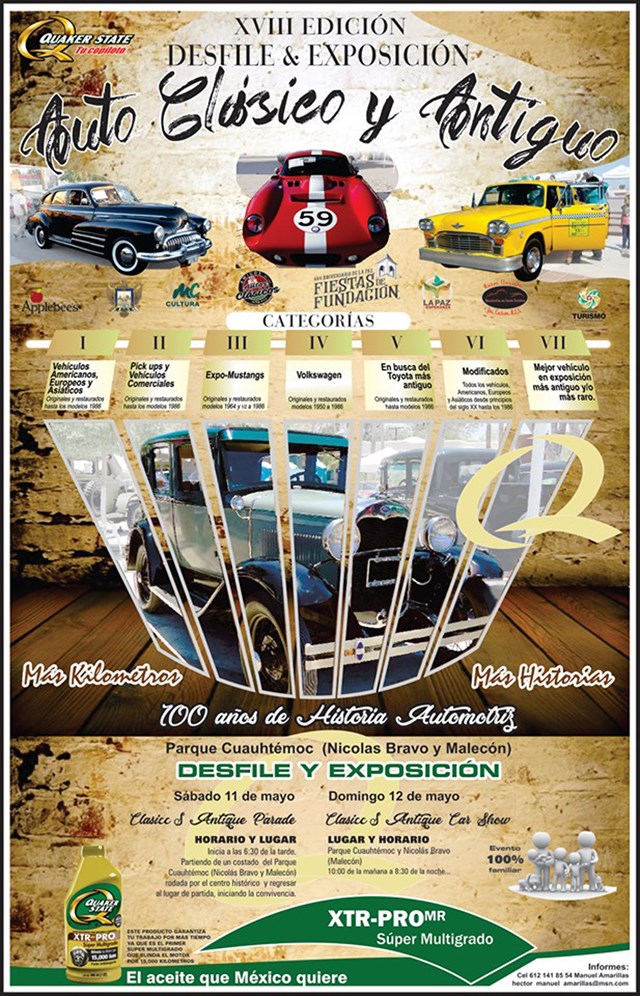XVIII Edición Desfile & Exposición Auto Clásico y Antiguo La Paz