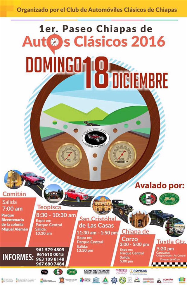 Paseo Chiapas de Autos Clásicos 2016