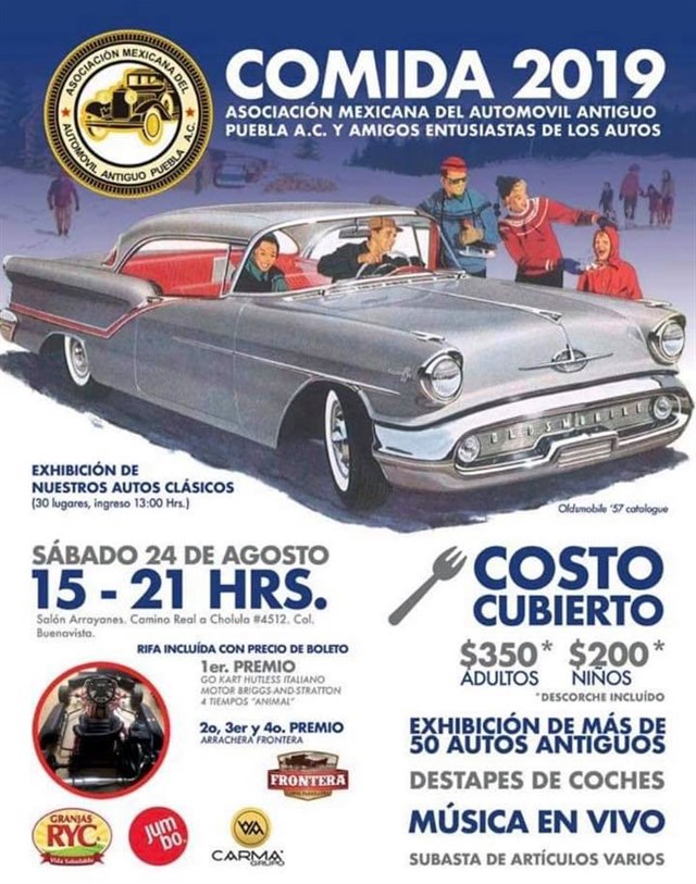 Comida 2019 Asociación Mexicana del Automovil Antiguo Puebla A.C. y Amigos Entusiastas de los Autos
