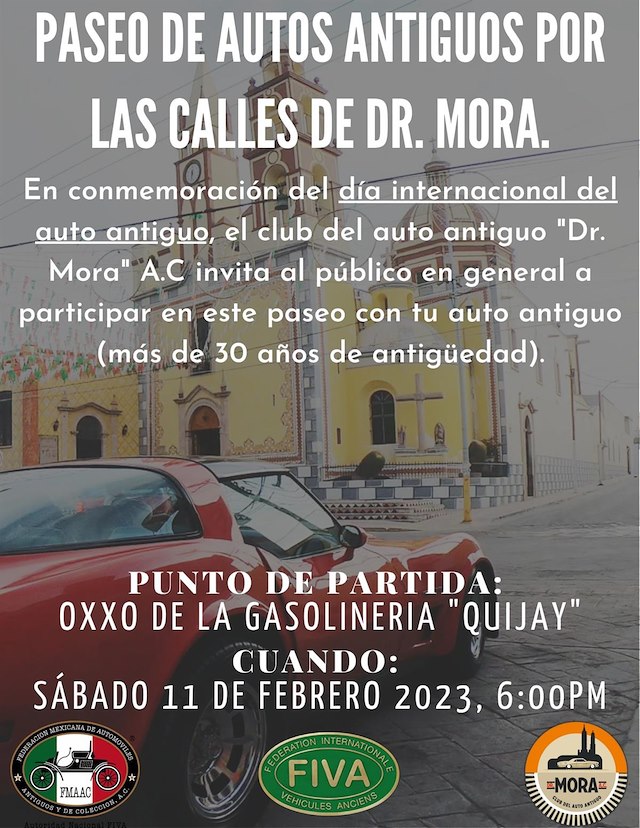 Paseo De Autos Antiguos Por Las Calles de Dr. Mora