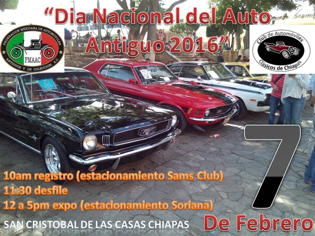 Día Nacional del Auto Antiguo 2016 Chiapas