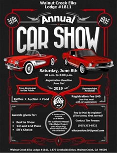 Más información de Elks Annual Car Show & Charity Event 2019