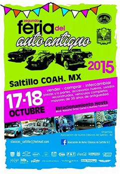 Más información de Segunda Feria del Auto Antiguo Saltillo