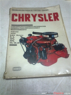 Manual De Manto. De Chrysler Motor 225 6 Cil. Motores R,S, AP5,AP6,VC,VE,VF