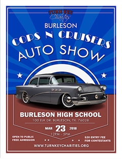 Más información de 2019 Burleson Cops N Cruisers Car Show