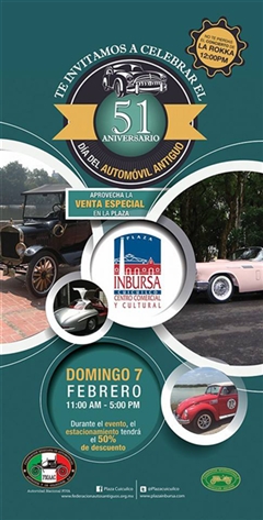 Más información de 51 Aniversario Día del Automóvil Antiguo