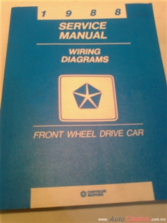 manual de servicio y manto de cableado y diagramas de Chrysler 1988