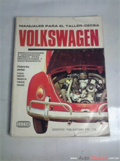 Manual De Mantenimiento Del Volkswagen Sedan , 1100,1200,1200A,1300 Y1500