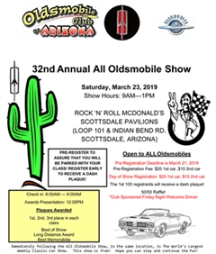Más información de 32nd Annual Arizona All Oldsmobile Show
