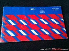 manual del conductor de automoviles 1975, Chrysler,Imperial,Monaco,Coronet,Charger, Valiant y Dart.