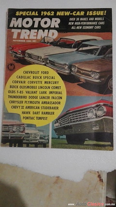 Revista Motor Trend Noviembre 1961 Vintage Raro Los Nuevos 1962