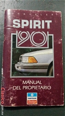 Manual Del Propietario Del Chryler Spirit 1990