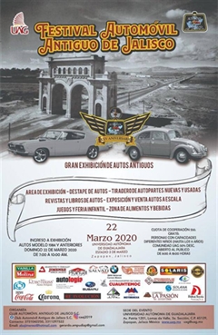 Más información de Festival Automóvil Antiguo de Jalisco 2020