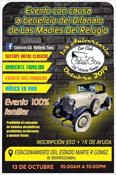 Más información de 1er Aniversario Car Club Clasicos Ciudad Victoria Tamaulipas